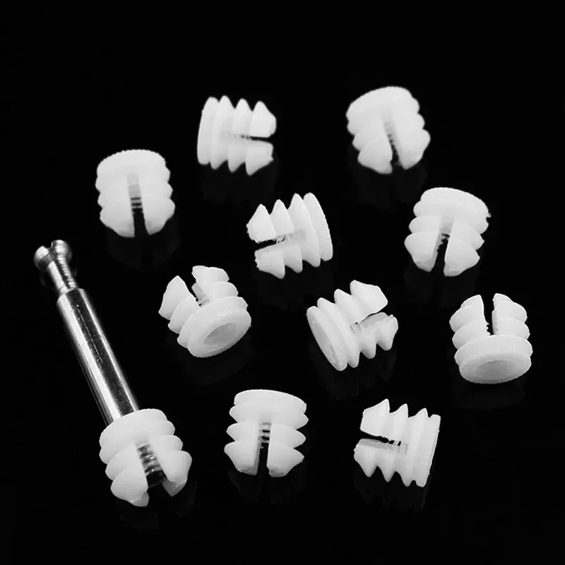 100PC/lot M4 M6 plastic Expansion Pipe Flat Head Self-Tapping Screw Nylon Tube bolt Wall Wood Hardware decoration Fasteners images - 6