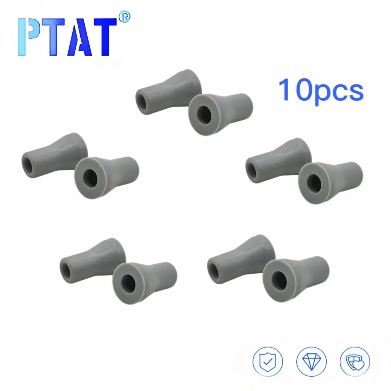 10 Pcs Dental Saliva Ejector Weak Suction Rubber Snap Tip Adapter