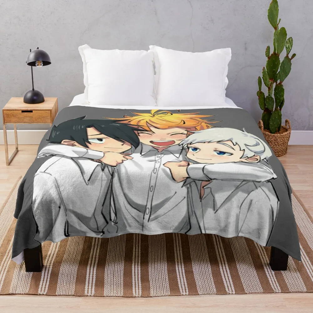 

The Promised Neverland Throw Blanket Sofa Quilt Large Blanket Decorative Throw Blanket
