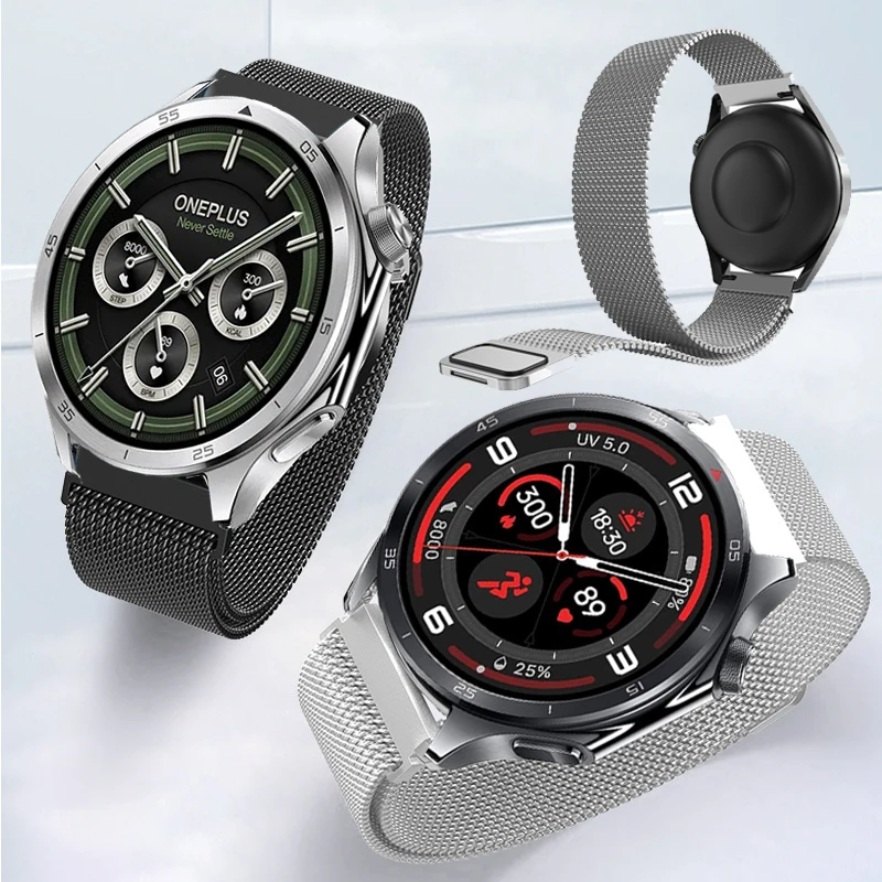 Elegant 22mm Milanese Loop Magnetic Bracelet Strap