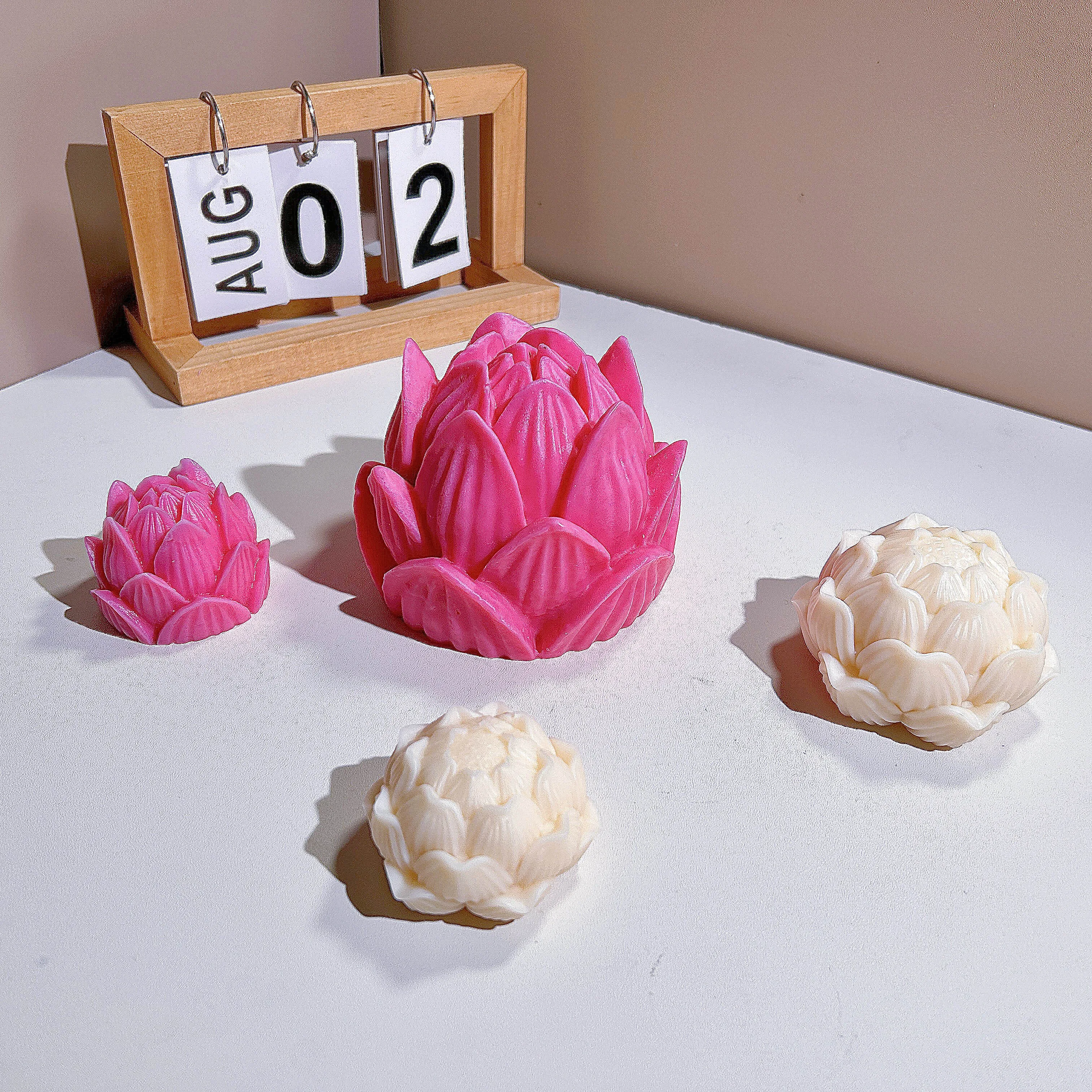

New Lotus Silicone Candle Mold Diy Lotus Silicone Molds Candy Ice Block Chocolate Cake Baking Tool Handmade Soap Gypsum Mould