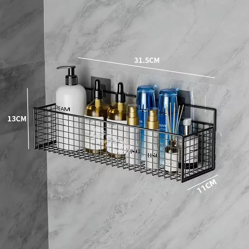 Bathroom shelf rack bathroom storage rack storage rack bathroom kitchen storage rack non-porous wall mounted toilet toiletries storage rack kitchen food