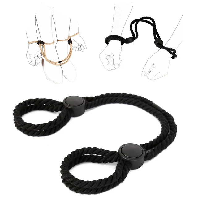 Esposas de cuerda ajustables para adultos, esposas de mano fetiche,  juguetes de encuadernación Bdsm, restricciones sexuales Sm, exóticas, Sexy,  Bondage, juego de esclavo - AliExpress