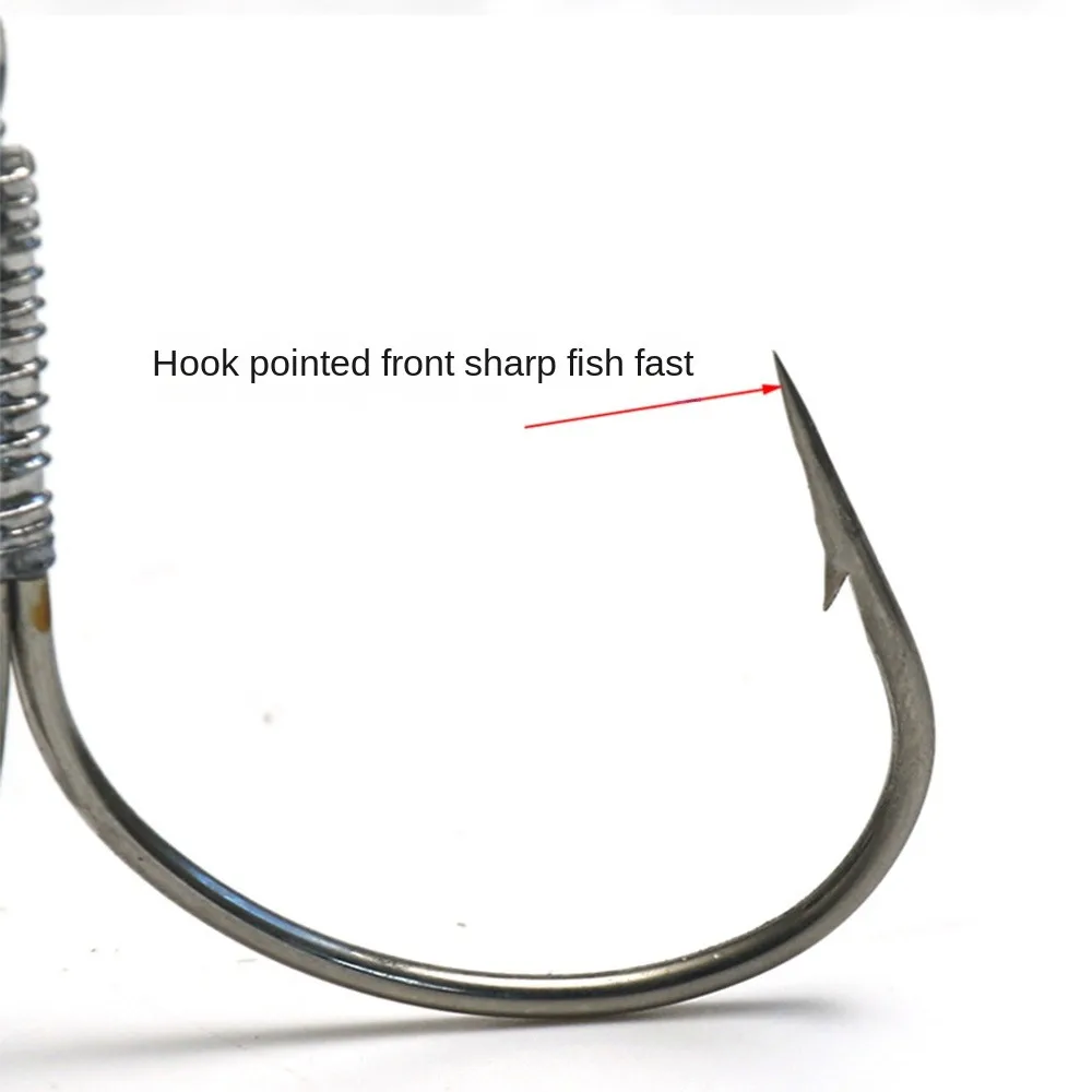 Description Picture 5 of item5Pcs Sharpened Strong Big Fishing Treble Barbed Hooks Fishhook Fishing Tackle Tools High Carbon Steel fishing Triple anchor hook