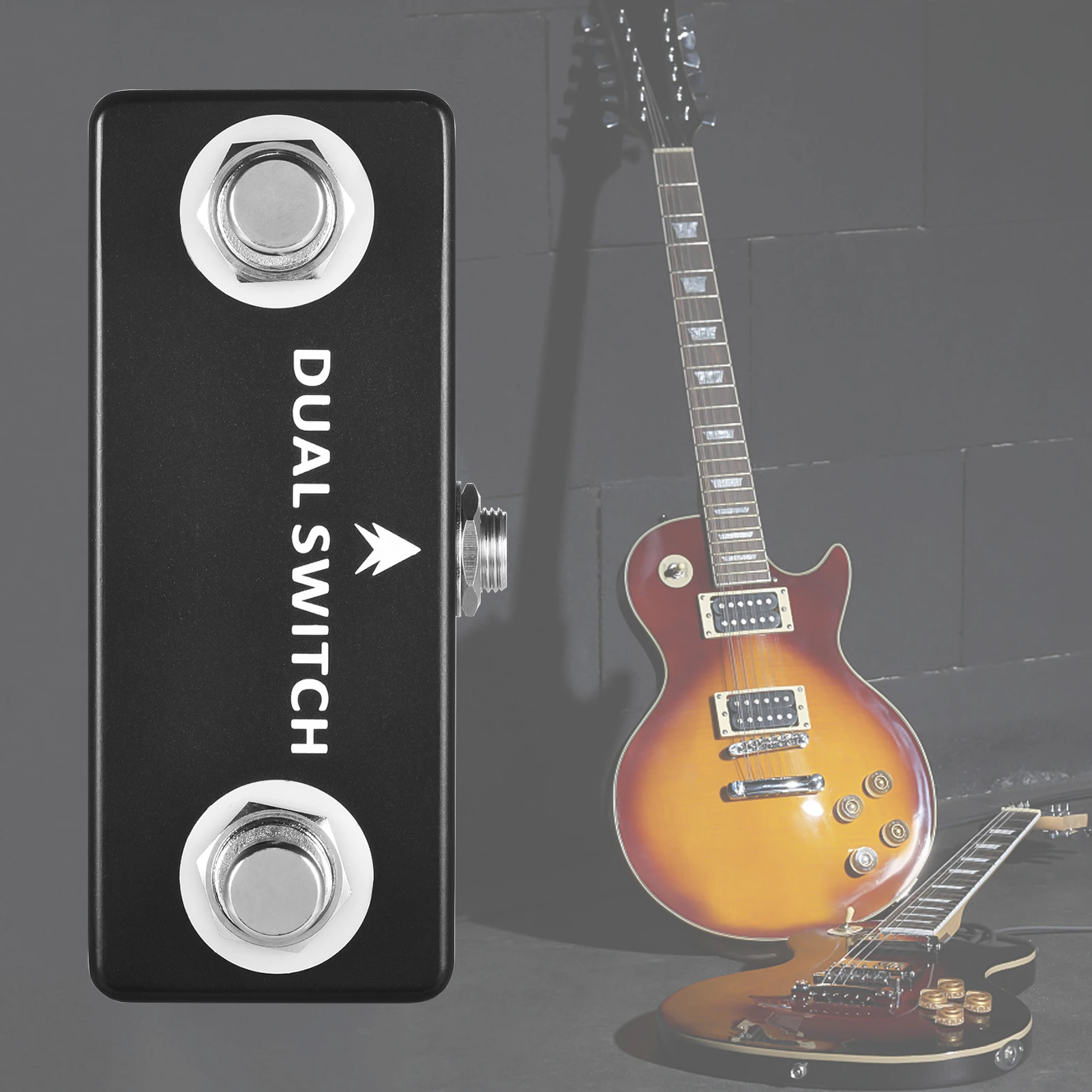 MOSKY Dual Switch Guitar Effect Pedal with Dual Footswitch Pure Buffer Full Meta