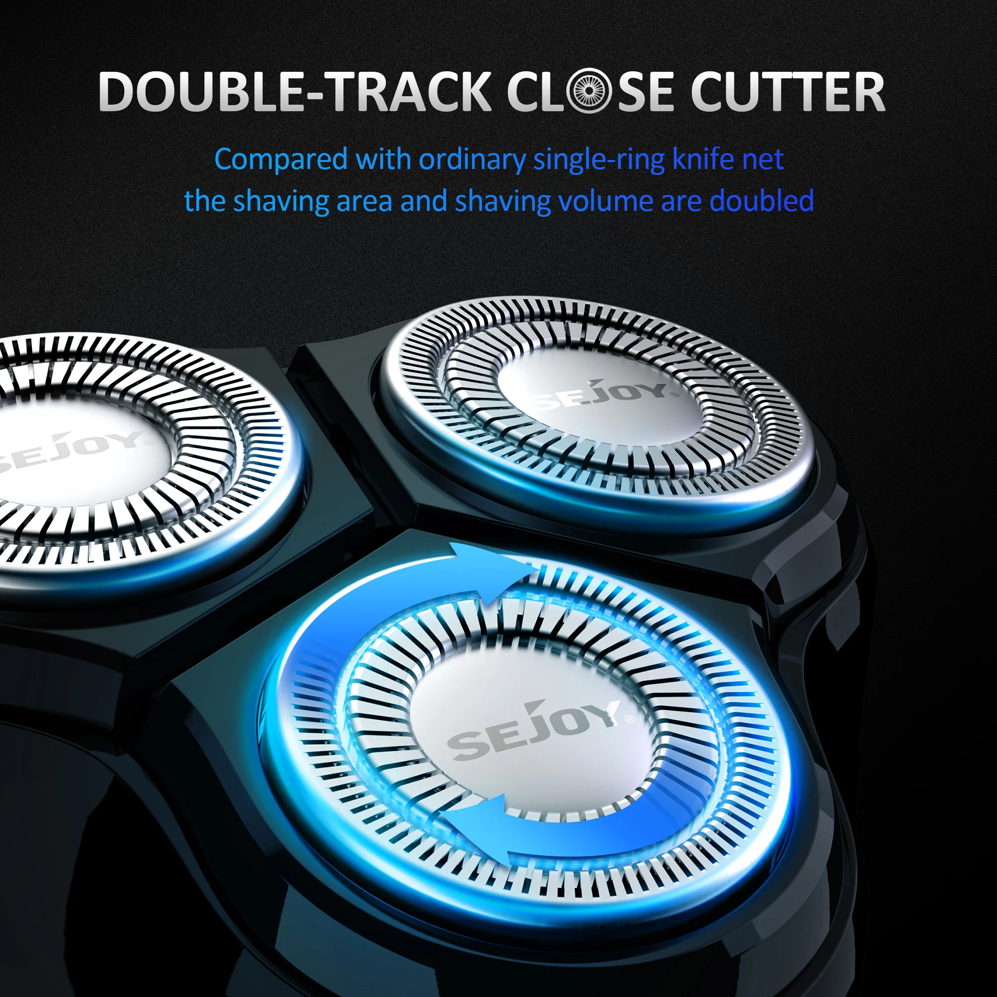 2 in 1 Electric Shaver 3D Men  Razor Beard Trimmer With LCD Display IPX7 Waterproof USB Rechargeable Electric Shaving Machine 2