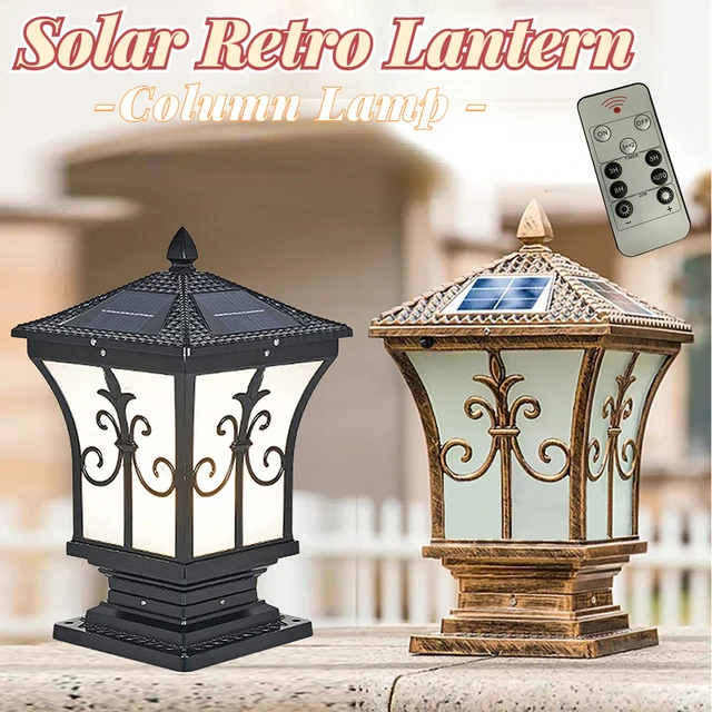 Lanterne solaire rétro à LED, imperméable, éclairage d'extérieur, luminaire  décoratif, idéal pour un jardin ou une clôture, 1 pièce - AliExpress