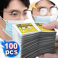 10/100PCS Individual Packing Cleaning Cloth Portable High Quality Glasses Cleaner Eyewear Cloth Len Phone Screen Cleaning Wipes 2