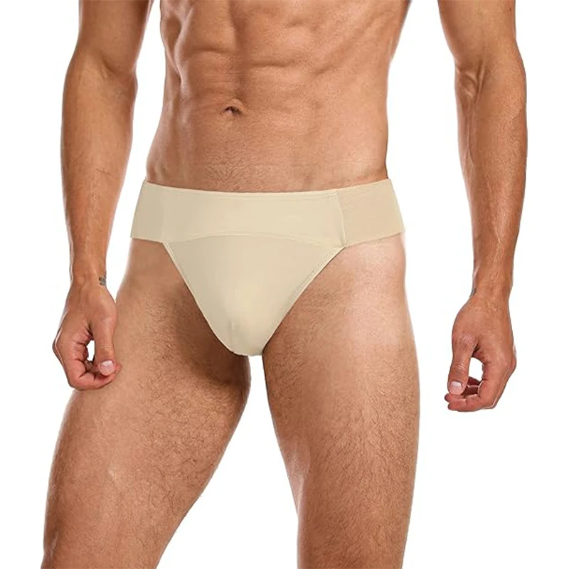 Men's Thong Dance belt for Men Ballet Gymnastics Practice Wide Elastic Waistband and Double Layered Lining Ballet Underwear dance belt