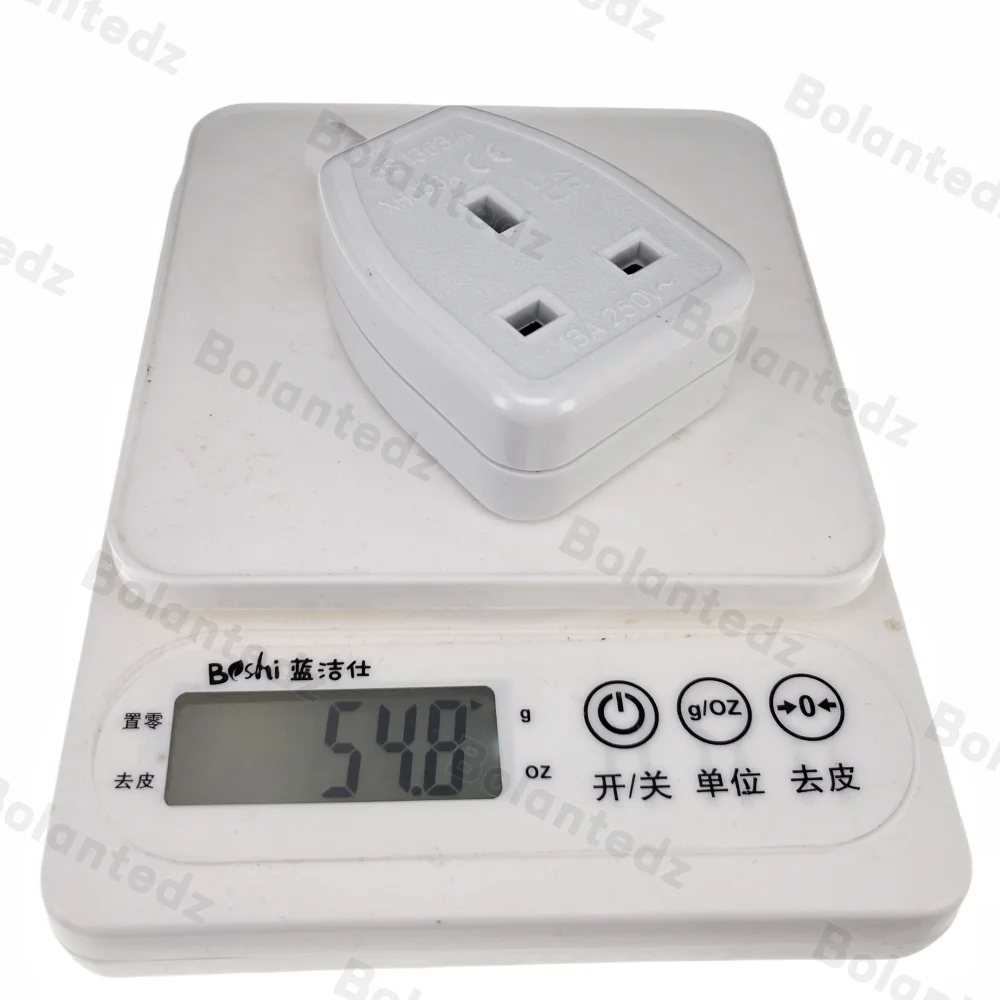 Plug Adapter Electrical Socket Power Cable Power Cord Power Socket Power Plug Connector 13A 250V UK British Standard Female Socket Power Adaptor Detachable Power Cord Cable Connector Socket White/Black