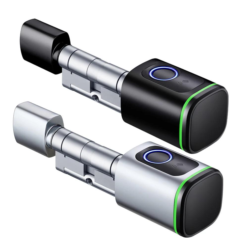 

Euro Profile Lock Body Compatible Electronic Cylinder BLE APP Remote Unlock DIY Installation Keyless Fingerprint Smart Key