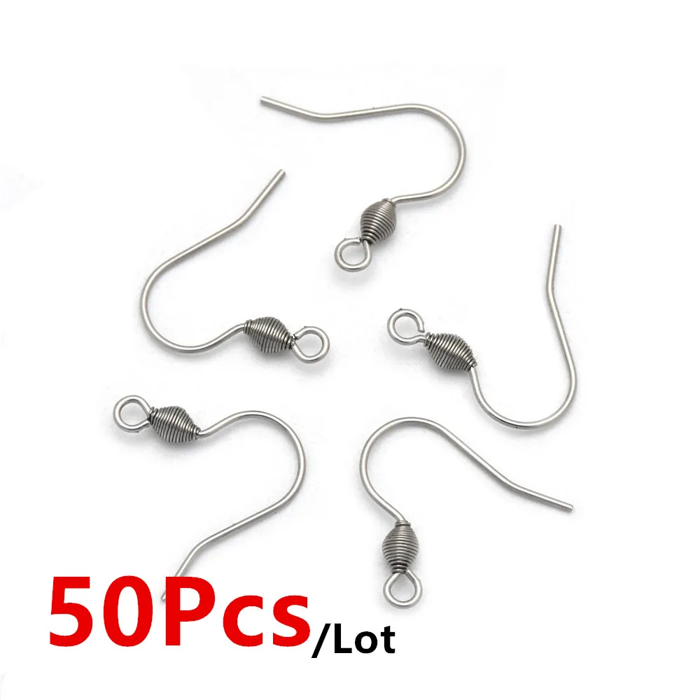 20-50Pcs 304 Stainless Steel French Wire Earring Hooks