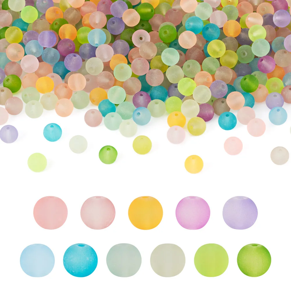 Kit De Fabrication De Bracelets De Perles Rondes En Verre, 8 Mm, Perles En Cristal De Couleur Rouge Mélangées Pour La Fabrication De Bijoux Avec