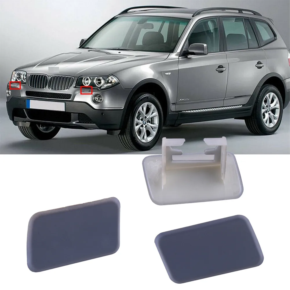 Durable Easy Installation Flexible Bumper Headlight Spray Cover Plastic R-61673416176 Cleaning Cover Front Grey