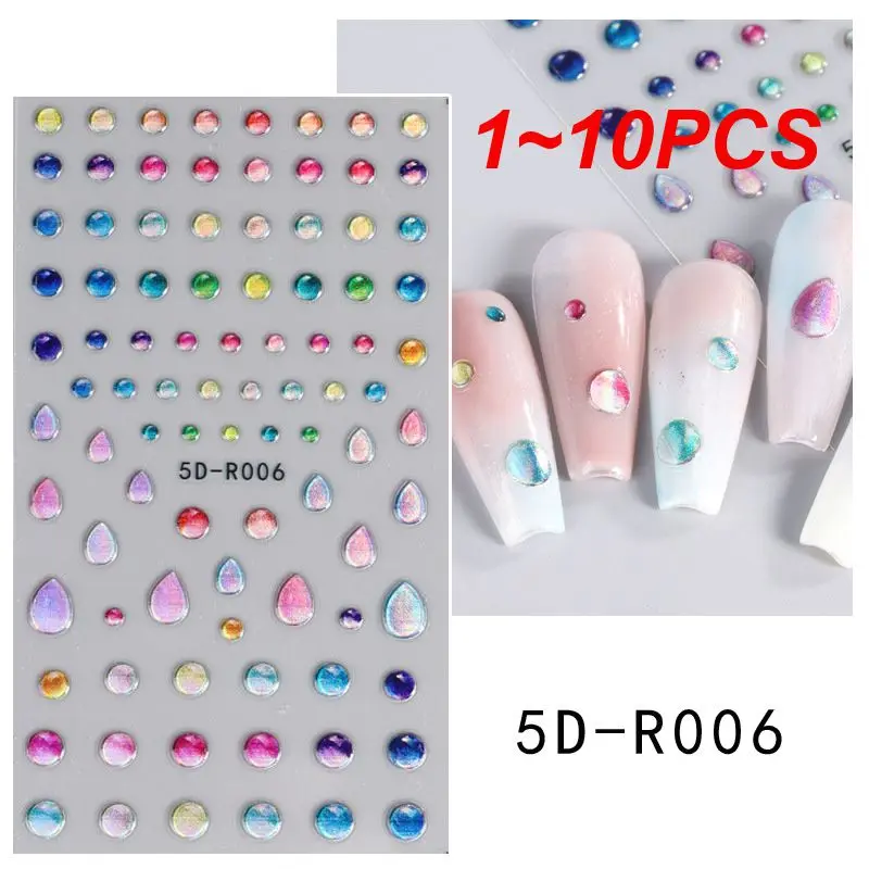 

Three-dimensional Nail Stickers Nails Lovely Design Ease Of Use Unique Lasting Embossed Cartoon Pattern Manicure