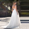 Charming Sexy V Neck A Line Women's Wedding Dresses Lace Appliques Customized Bride Gowns Sleeveless Backless Vestido De Noivas 2