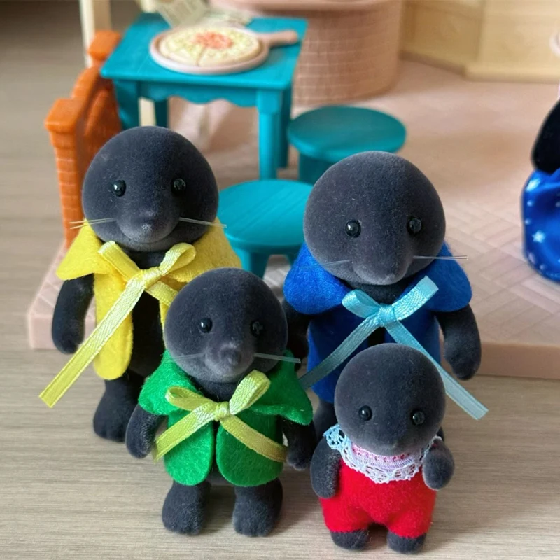 In Stock Original Sylvanian Families Anime Figure Mole Family Series Kawaii Doll Toy Sylvanian Family Room Collection Girls Toy