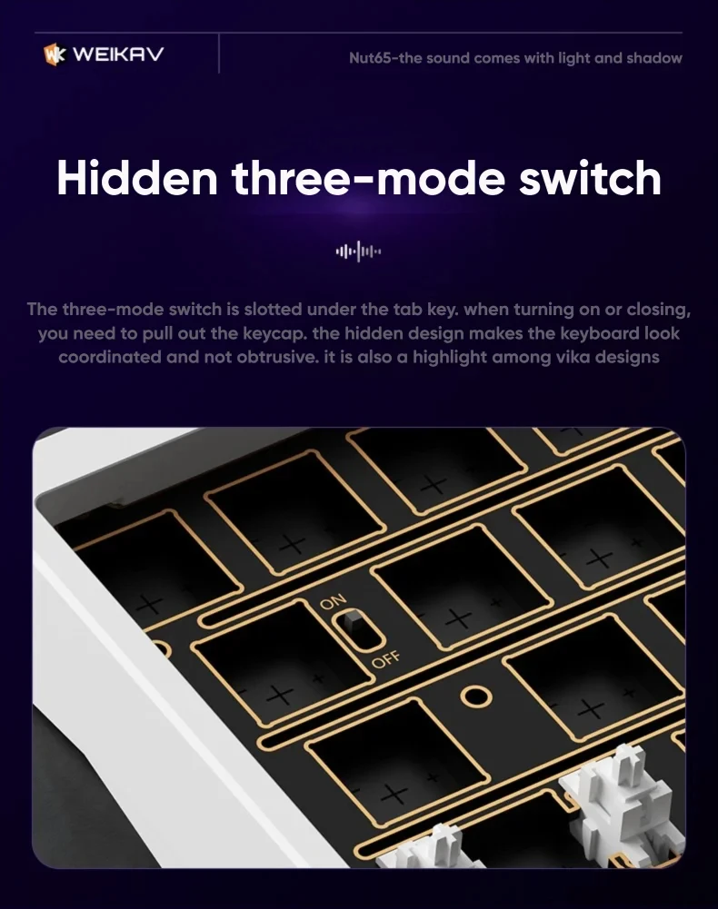 Rainy65 NUT65 Mechanical Keyboard Aluminum Kit 68% Layout HotSwap Three Mode Rgb Gaming Keyboard FR4 E-sports Accessories
