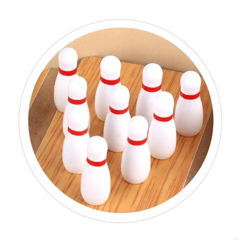 G6DE Desktops Bowling Toy Home Bowling Gift for Adult Kid Teen Boy Girl, Mini Game Set, Wooden Tabletop Game