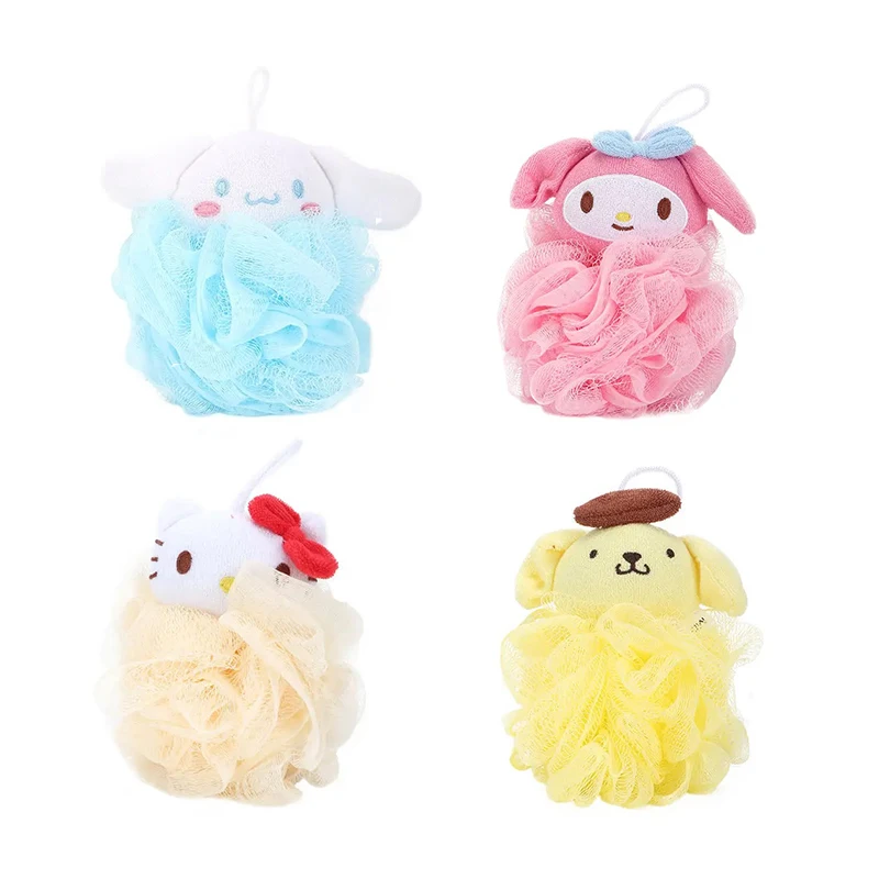 

Sanrio Super Cute MINISO Hello Kitty Melody Cartoon Character Shower Ball Cinnamoroll Cleansing Body Shower Gel Bubbler Bathroom