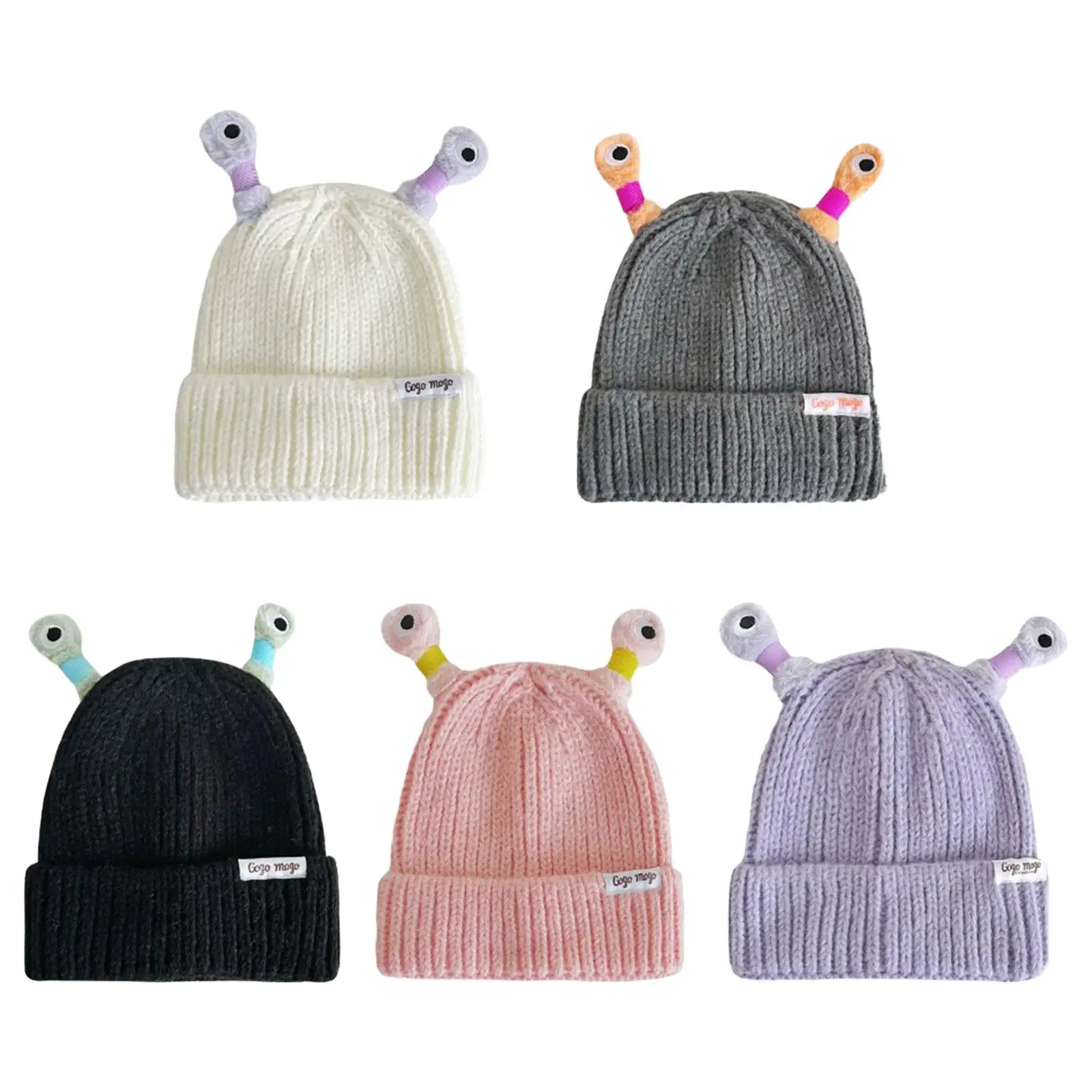 

Glowing Little Monster Knit Hat Cute Soft Girls and Boys Warm Knitted Hat for Skating Climbing Street Themed Party Backpacking