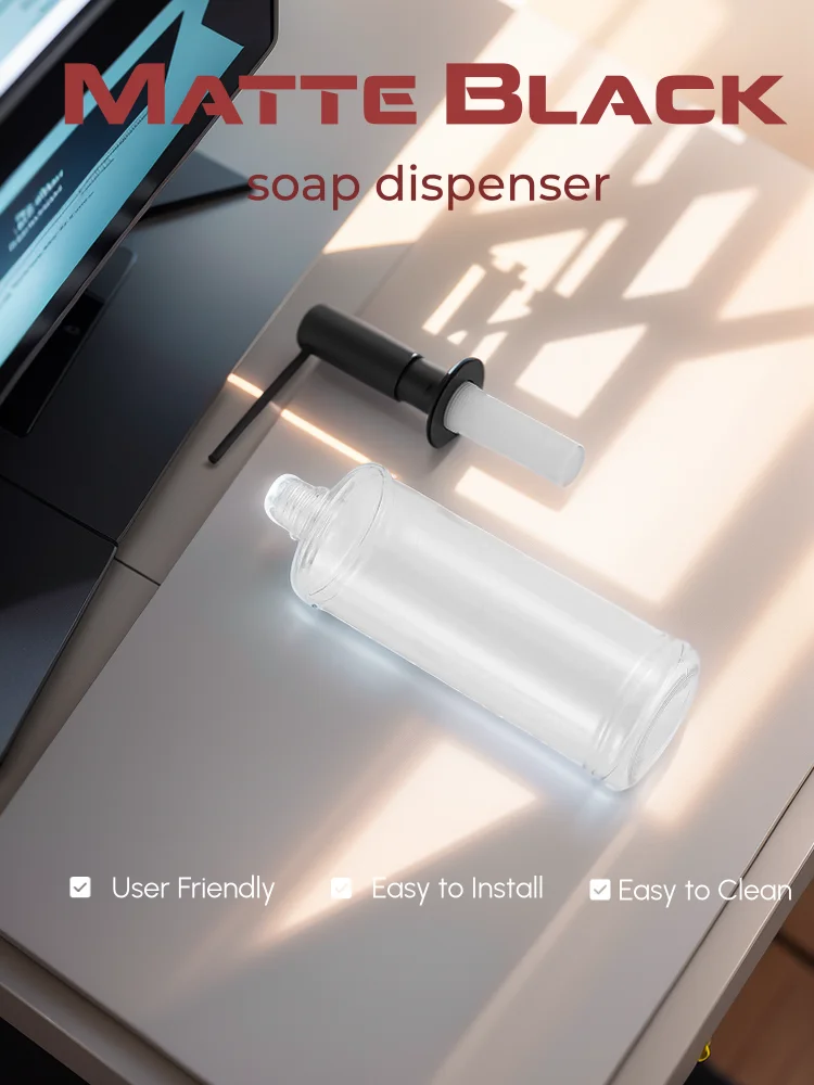 17OZ Copper matte Black Press Type Kitchen Sink Soap Dispenser &ndash; Stylish Functional and