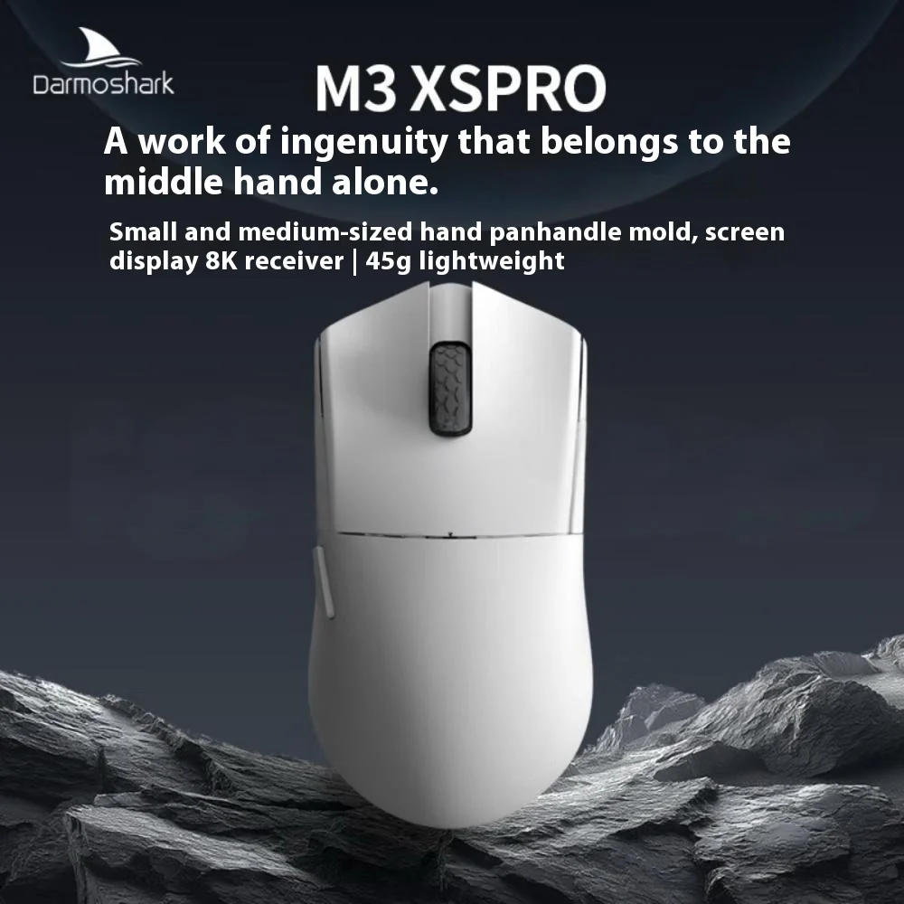 Darmoshark M3XS PRO Tri-Mode Wireless Gaming Mouse Supports 8Khz 45g Lightweight Client Dual Driver For Small And Medium-sized