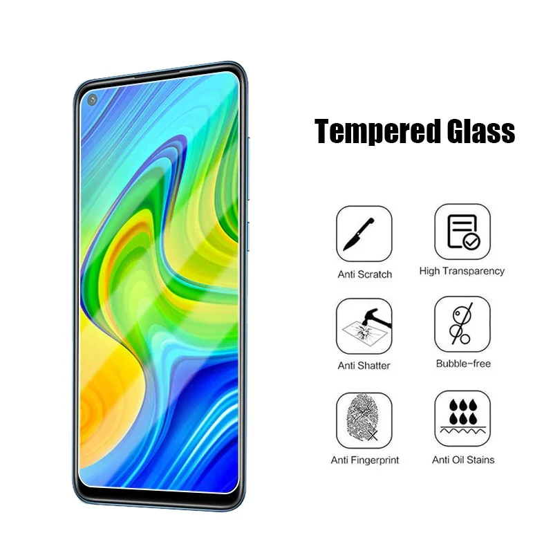 9H 3PCS Tempered Film For Xiaomi Redmi Note 10 9 8 7 Pro 9A 9C  8A 7A Glass Protective Glass For Redmi Note 10 9 10S 8 7 8T 6