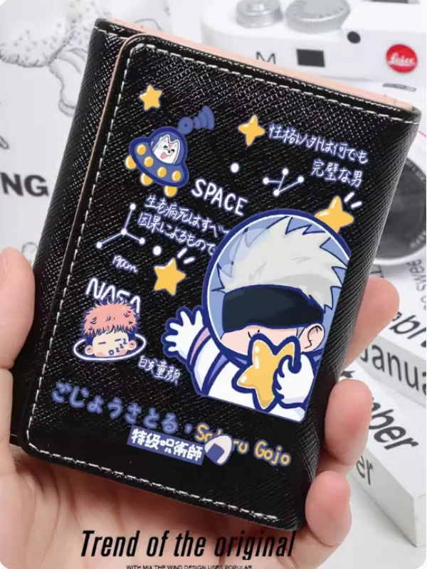 Anime Satoru Gojo Jujutsu Kaisen Fashion Wallets PU Purse Card Holder Hasp Money Bag Cosplay Gift B668