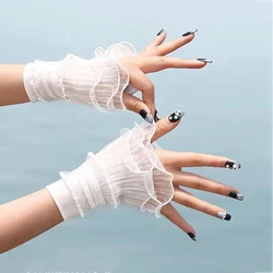 Romantic Lace Fake Sleeves nail art photo shooting props Detachable decorative cuff Nail Polish Tip Display Accessories Manicure