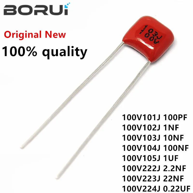 50PCS-100V-101J-102J-103J-104J-105J-222J-223J-472J-473J-0-01UF-0-1uF ...