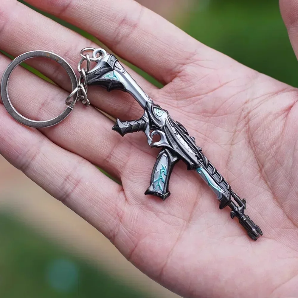 Valorant Keychains Set Reaver Karambit Knife Vandal Metal Game Peripheral Sword Weapon Model Keychains Pendant Gifts Toys game keychains