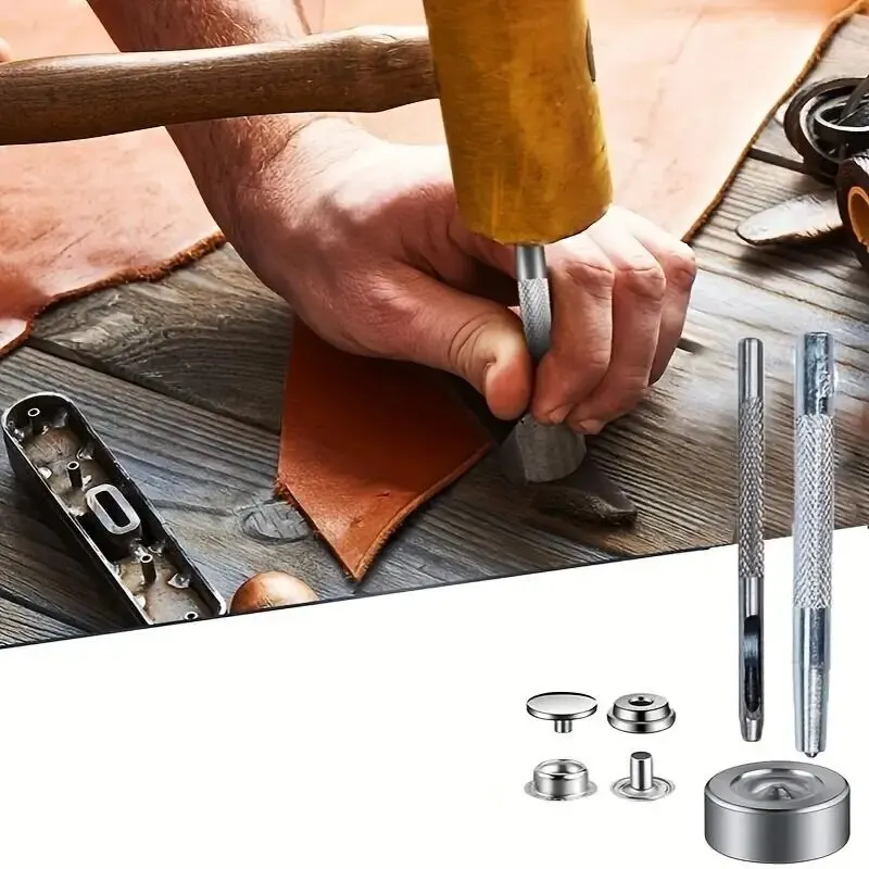 103pcs Stainless Steel Snap Fastener Kit 15mm Snap Button Press Stud Cap with Tools for Marine Boat Canvas Bag Leather DIY Craft 3