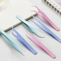Nail Art Decor Eyelashes Tweezers Macaron Tweezer Scrapbook Sticker Tape Picking DIY Junk Journal Album Stainless Clip DIY Tool 1