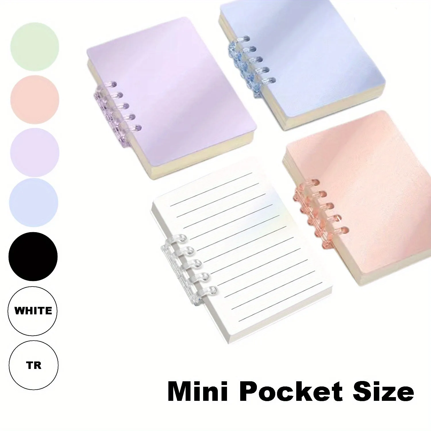 Mini taccuino portatile da 80 fogli, formato A7, con fogli sfoderabili, tema cartone animato retrò, agenda per scuola e ufficio