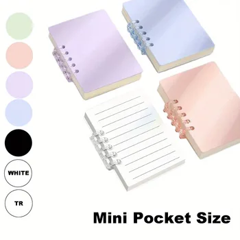 Mini taccuino portatile da 80 fogli, formato A7, con fogli sfoderabili, tema cartone animato retrò, agenda per scuola e ufficio