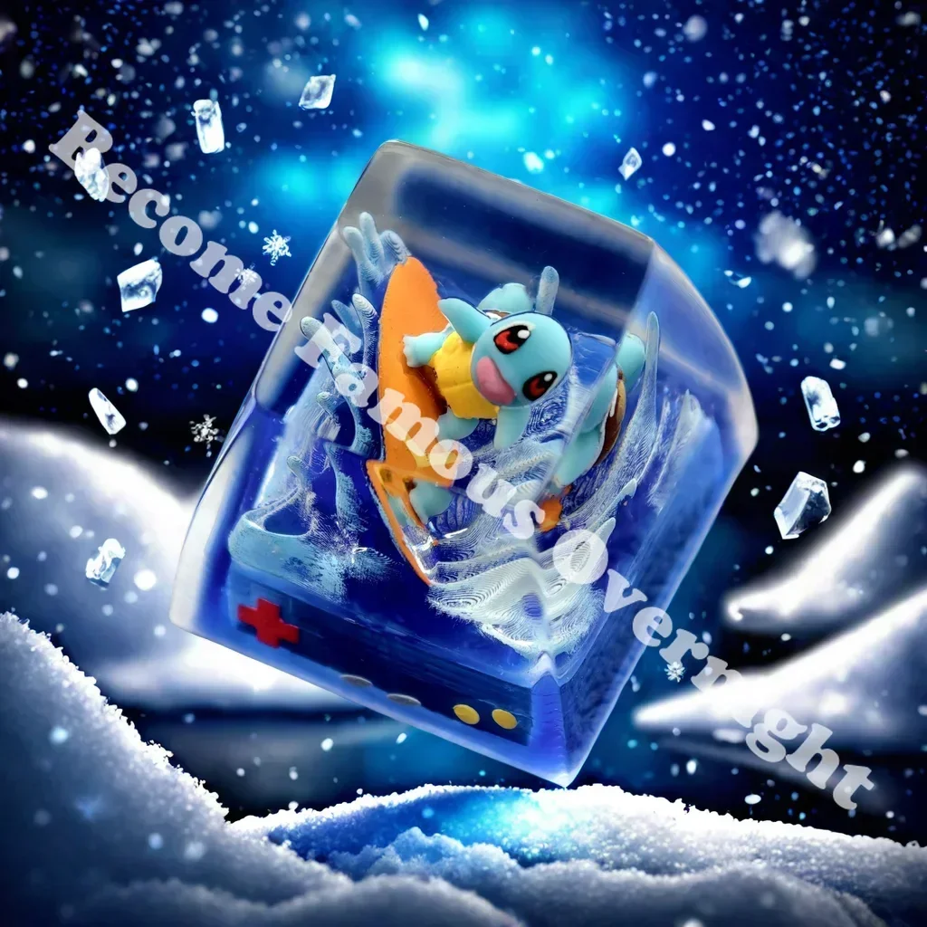 thumbnail image 1 of Anime Pocket Monster Keycap Snorlax Gengar Vulpix Pikachu Journeys estéreo lindo eje transversal Teclado mecánico resina Keycap, 1 of 5