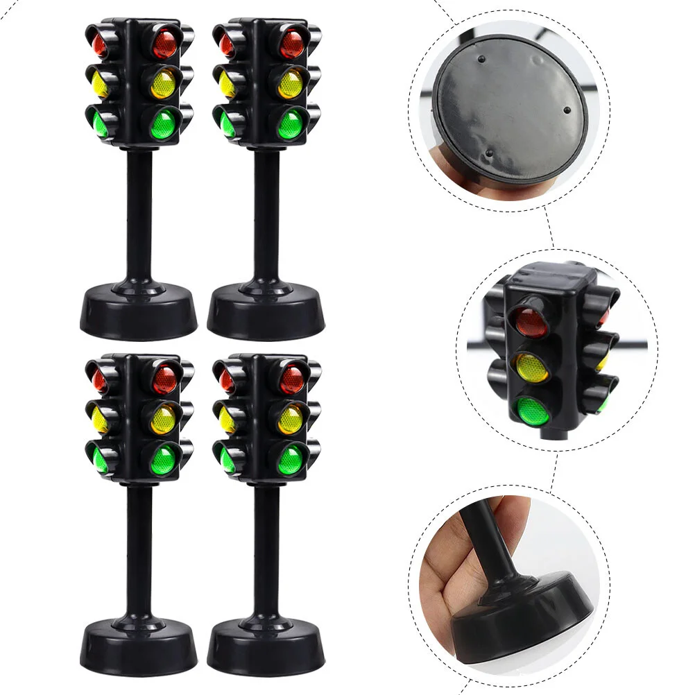 Traffic light toy 12 Pcs Set Children Toys Educational Traffic Signs Signal Light Model Stop Abs Toddler Playset Kids