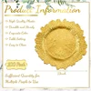 50Pcs Charger Plates, Round Gold Salad Reef Plate for Dinner Plates,Wedding,Party Elegant Decoration 5
