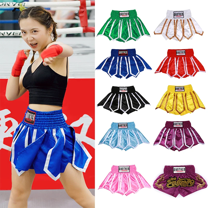 Louts Muay Thai Shorts Kids Light Breathable Boxer Shorts Men Boxe Clothing Grappling Sanda Kickboxing Fight Muay Thai mma shorts