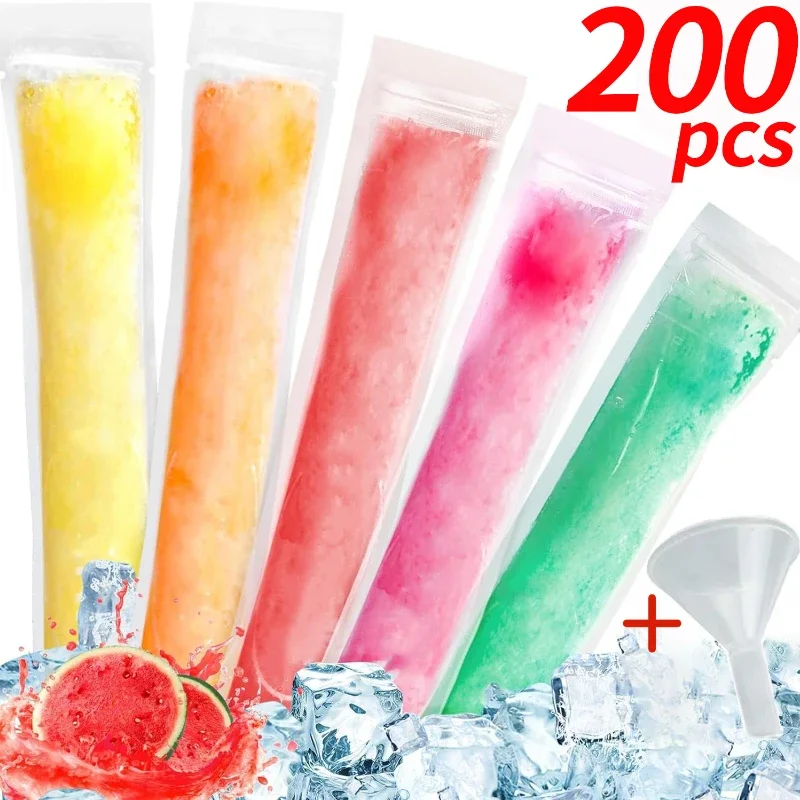 Disposable Transparent Ice Popsicle Bags DIY Ice Cream Pops Fruit Juice Smoothies Yogurt Mold Bag with Zipper Kids Ice Lolly Bag Disposable Transparent Ice Popsicle Bags DIY Ice Cream Pops Fruit Juice Smoothies Yogurt Mold Bag with Zipper Kids Ice Lolly Bag