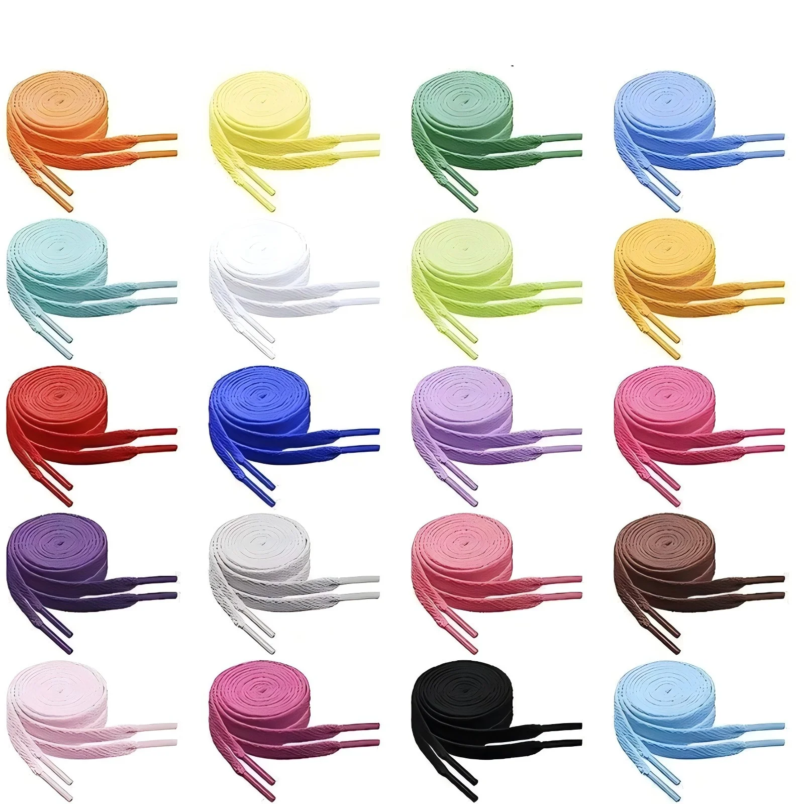 9mm Flat Coloured Shoe Laces 20 Colours Shoelaces Football Boots Trainer Shoes