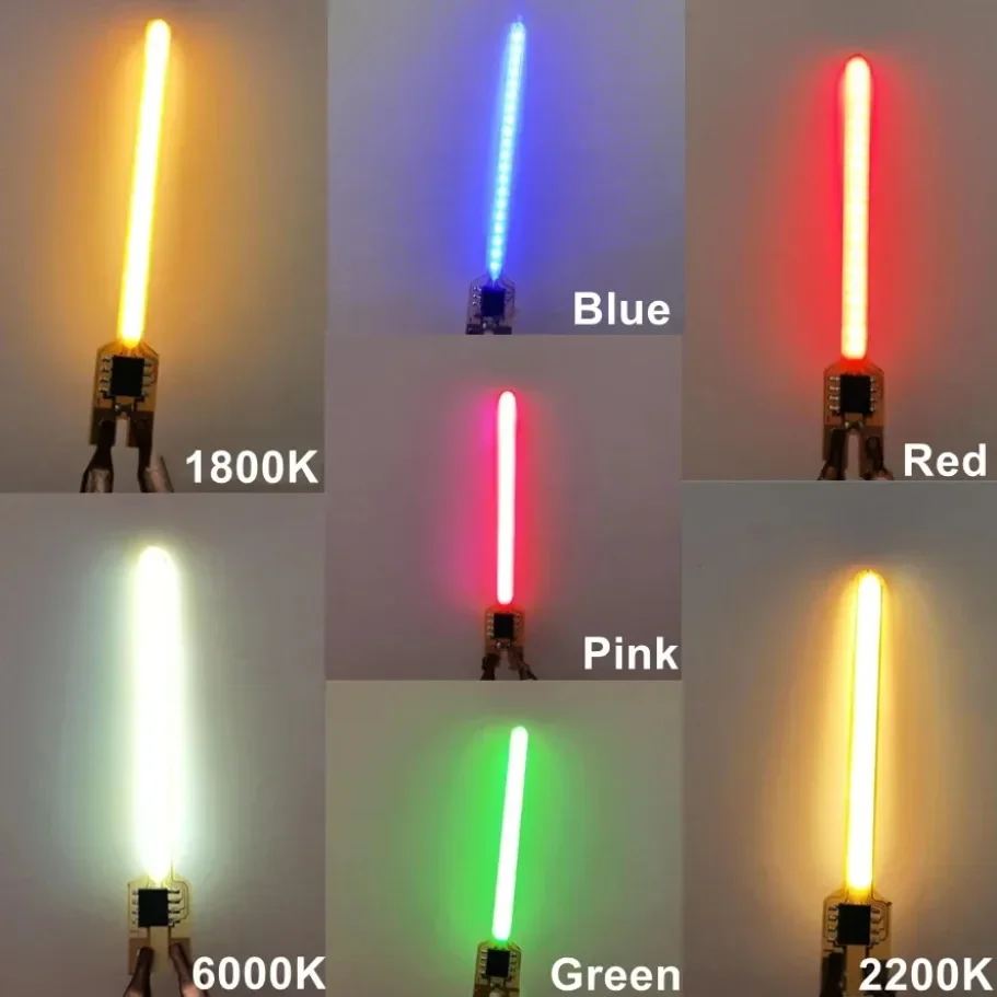 DC3V Multicolour LED Meteor Shower Flowing Water Lamp LED COB Filament Diodes 2200K Blue Red Green Pink Incandescent Light Parts