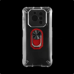 Enhanced Title:  
RugOne Xever 7 Pro Soft TPU Silicone Case with Back Finger Ring and Bracket Phone Cover for Case & Holder (Transparent C Red)