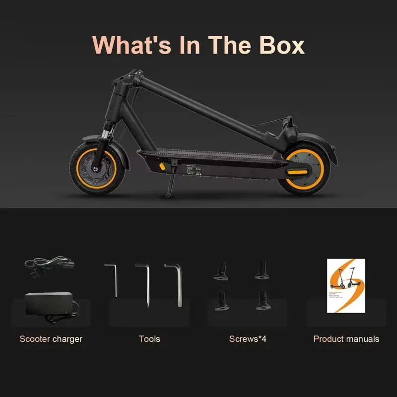 G30 Electric Scooter:Equipped with a 36V 500W motor,21MPH,37.5-Mile Range,10-Inch Wheels,15Ah Battery,Foldable,Front Suspension