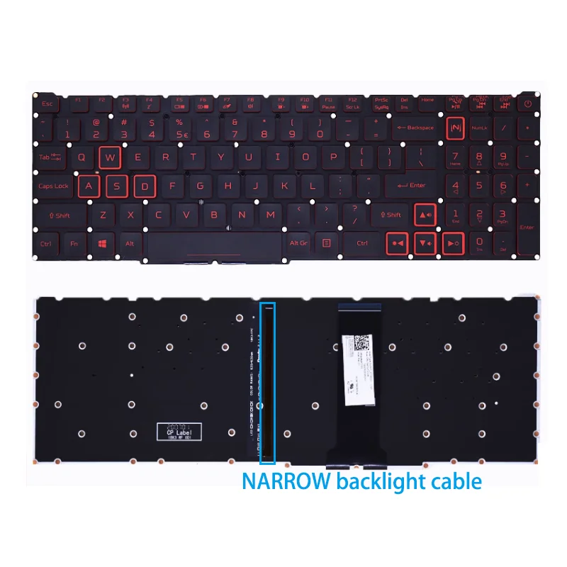 Nuovo Acer Nitro 5 An515-54 An515-55 An515-43 An515-45 Tastiera Us Nero Retroilluminato