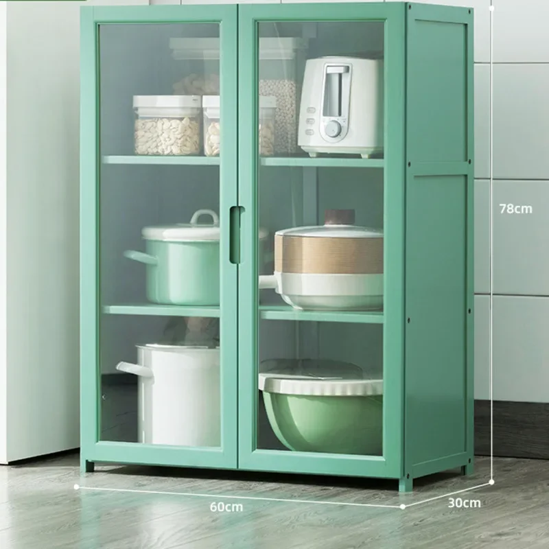 Nanzhu Multifunctional Kitchen Storage Shelf, Transparent Visible Furniture, Beautiful Storage Cabinets for Kitchen