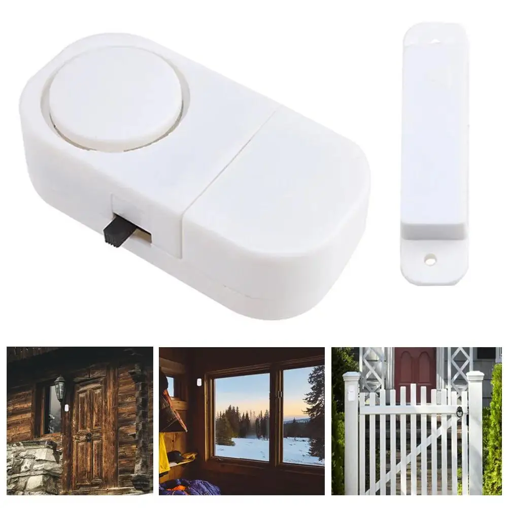 Door Window Wireless Alarm Battery Powered Magnetic Sensor 1Pc Protects Home Or Office