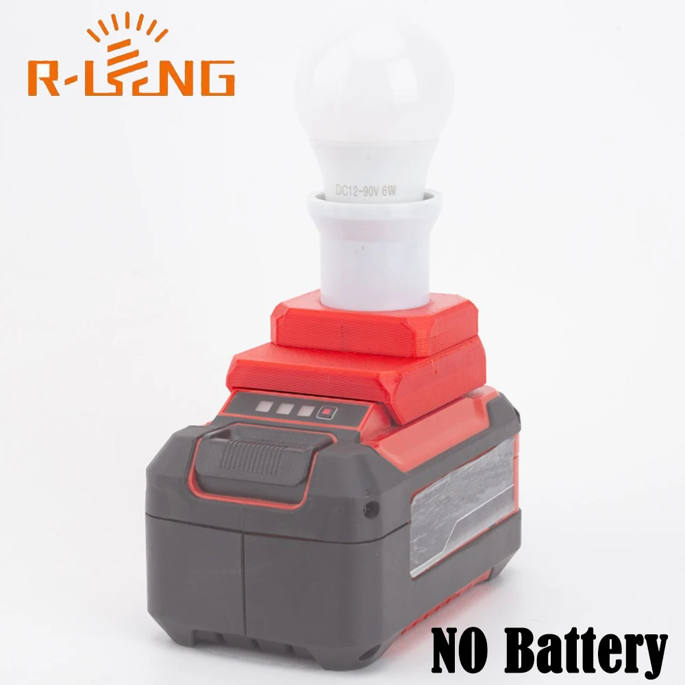 

5W LED Work Light E27 Bulb For Ozito for Einhell 18V Series Lithium Battery Indoor and outdoor Portable Light Lamp (NO Battery )