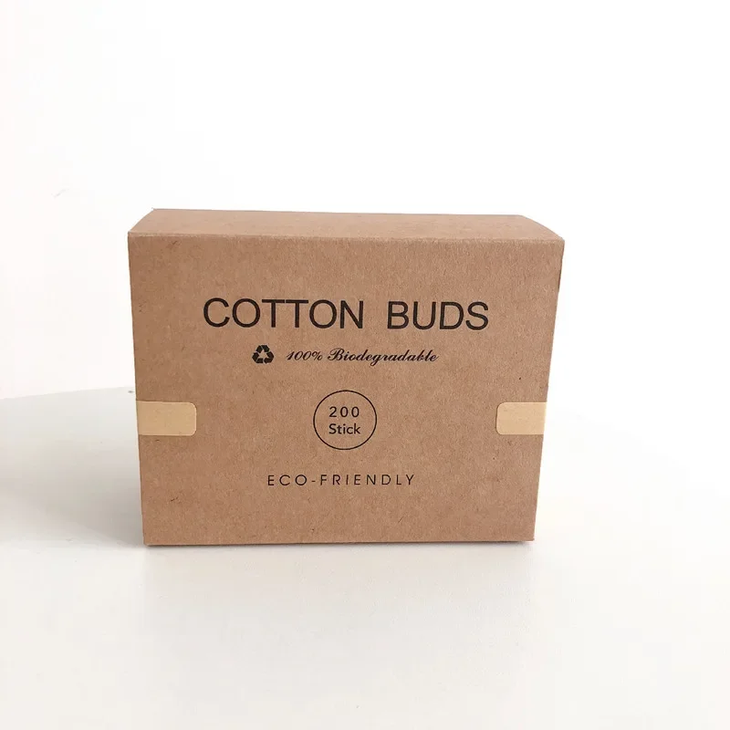 100/200pc Double Head Cotton Swab Bamboo Wood Sticks Disposable Buds For Beauty Makeup Nose Ears Cleaning cotton swabs